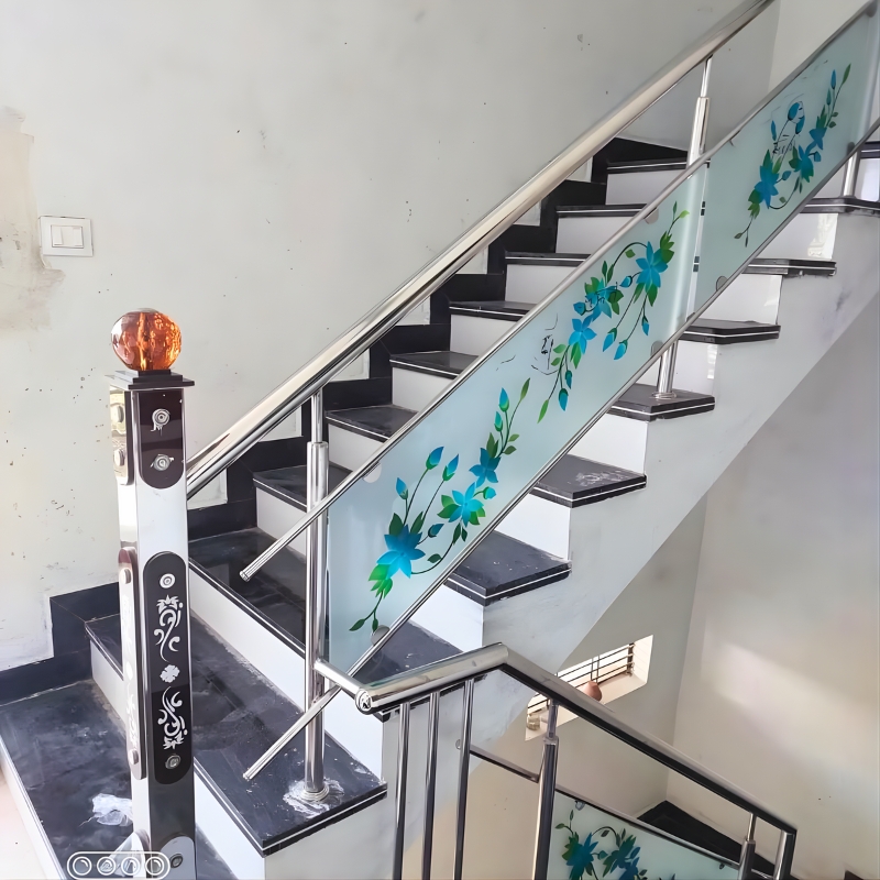 cầu thang nhôm kính nvp03