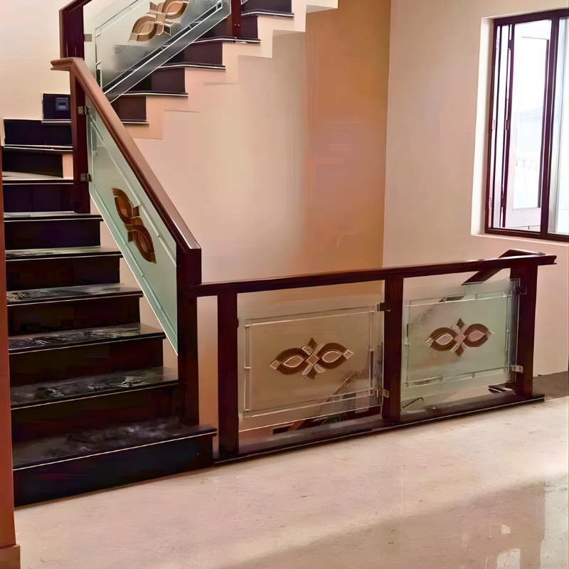 cầu thang nhôm kính nvp03