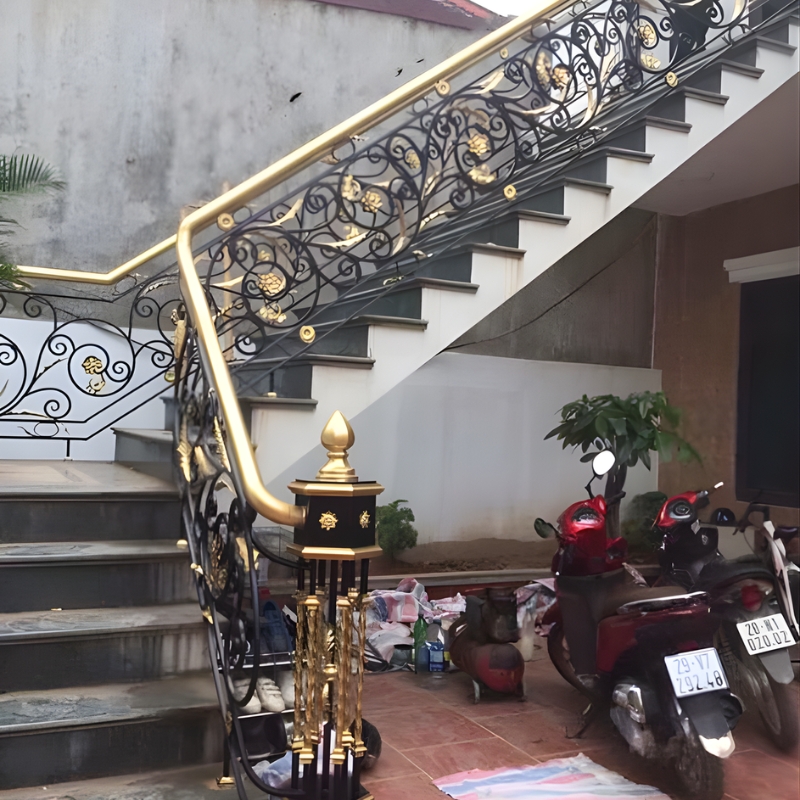 cầu thang sắt mỹ thuật nvp02