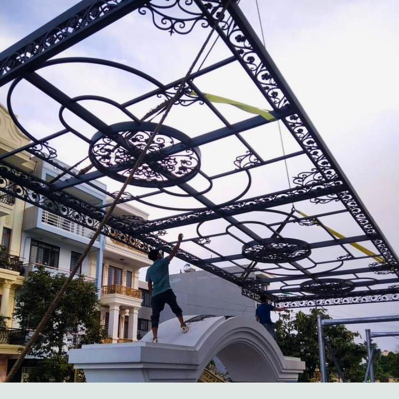 Mái sảnh sắt mỹ thuật NVP-03