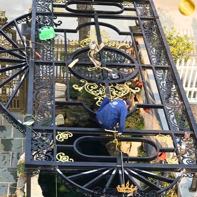 Mái sảnh sắt mỹ thuật NVP-04